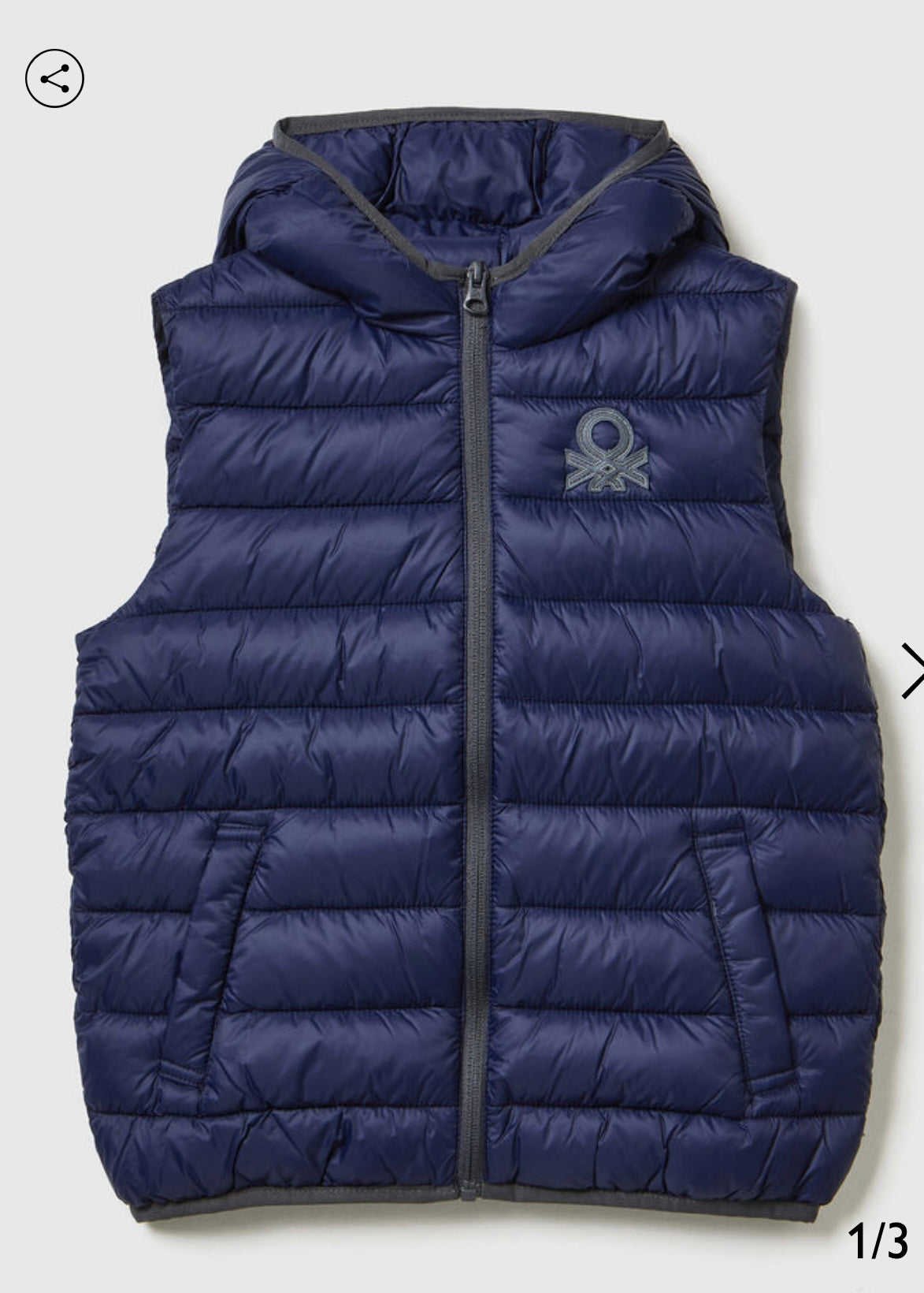 junior boy navy gilet