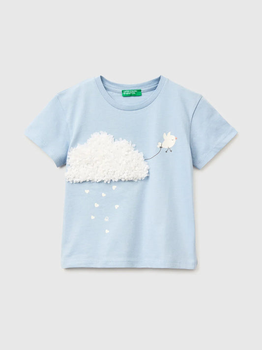 Ruffle detail T-shirt