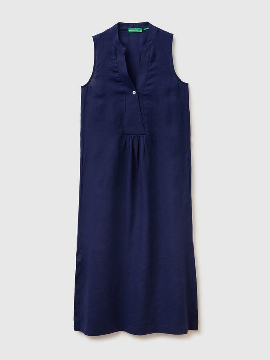 LONG DRES IN PURE LINEN