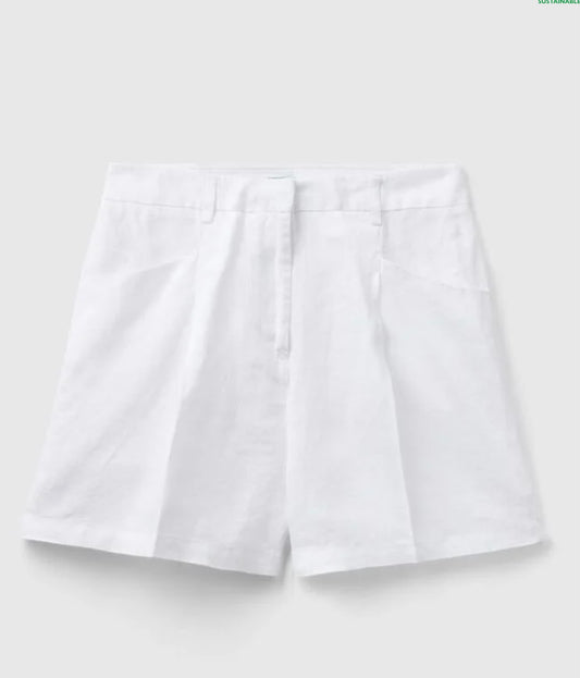 Ladies pure linen shorts