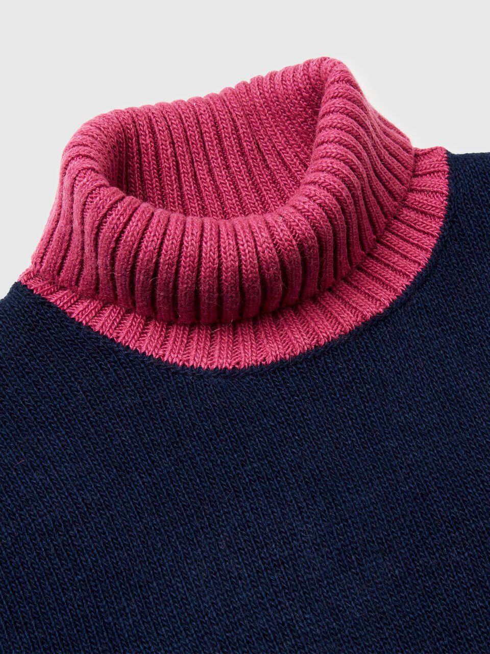 Colour Block Turtle Neck
