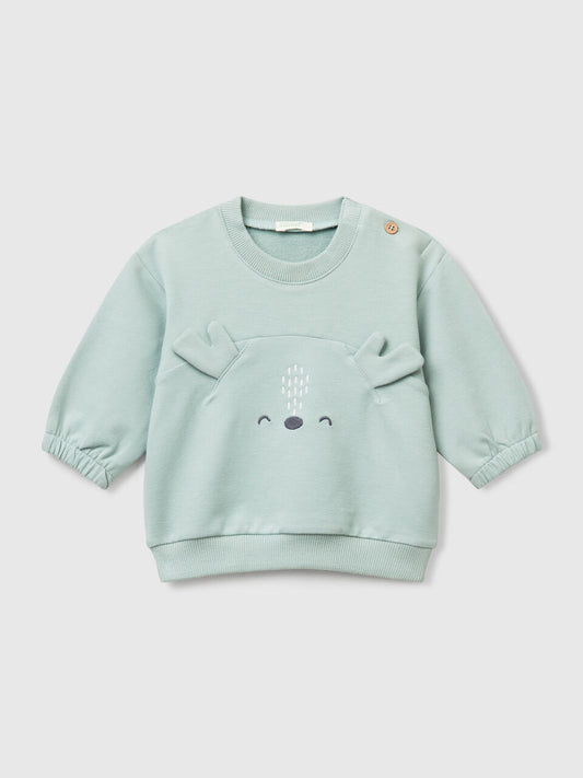 BABY SWEATSHIRT WITH ANIMAL EARS