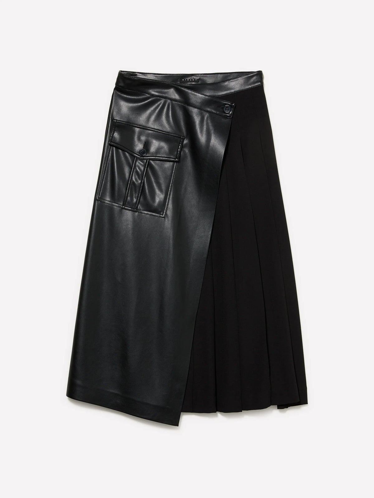 WRAP SKIRT WITH PLEATS