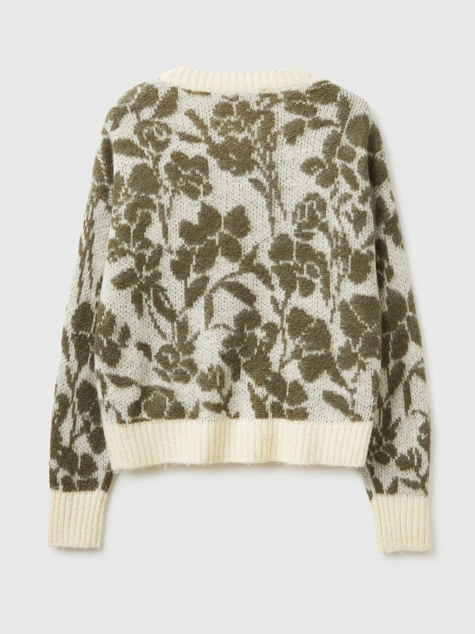 Sweater with Floral Pattern