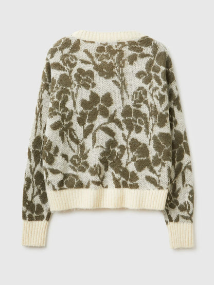 Sweater with Floral Pattern