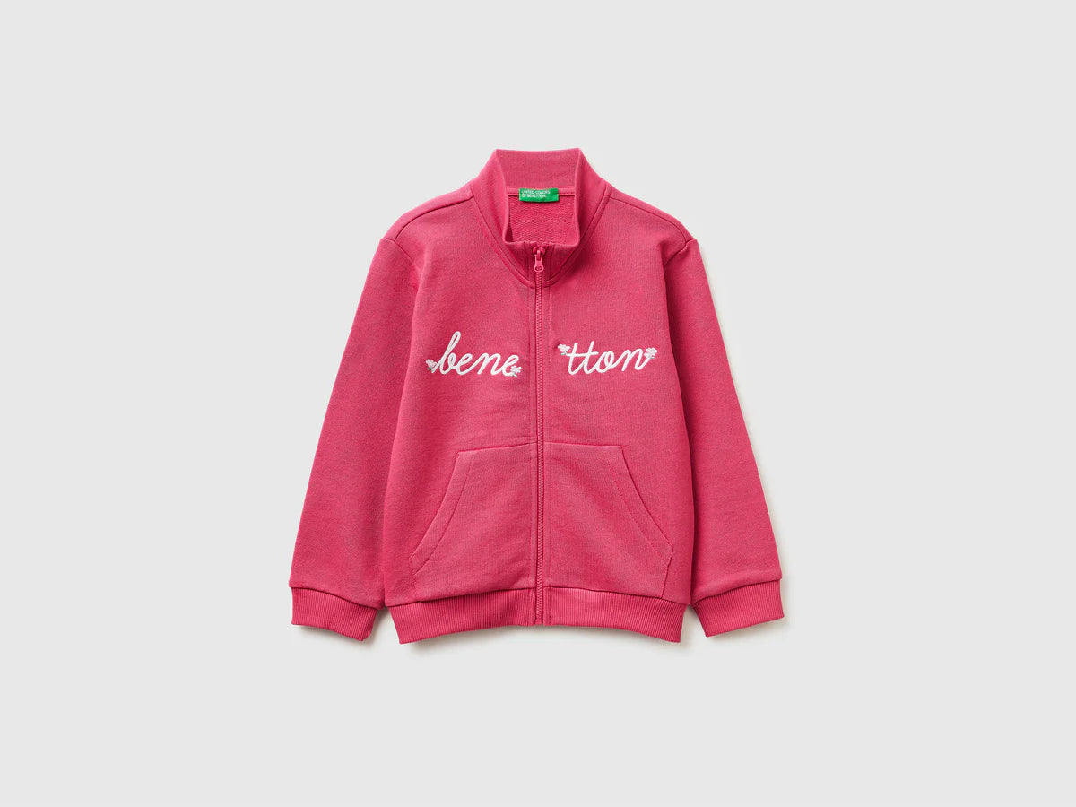 Cotton zip sweatshirt