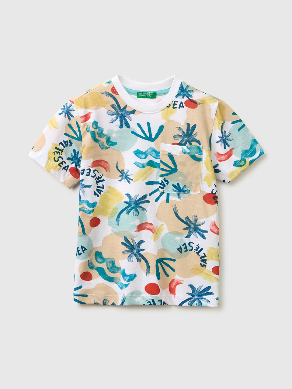 T-SHIRT WITH TROPICAL PRINT