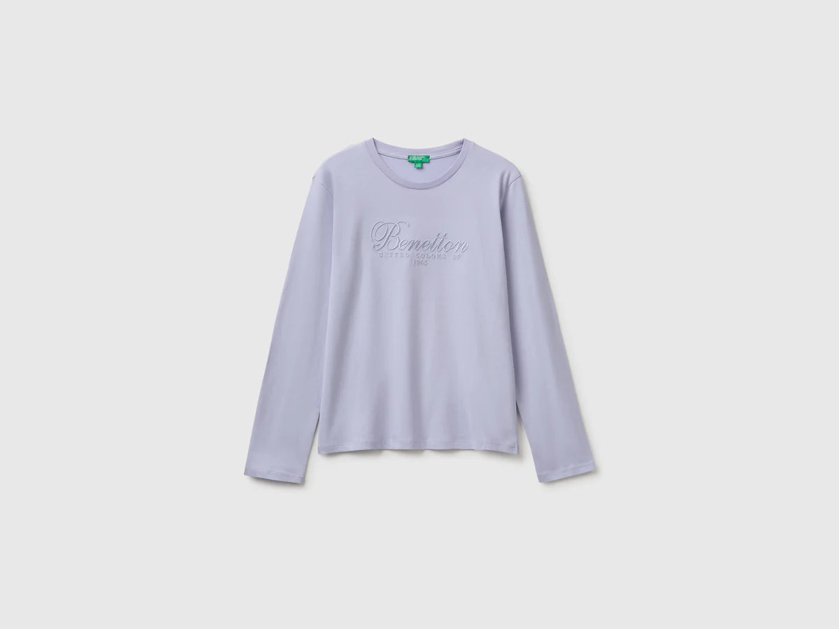 Long sleeved T-shirt with embroidery