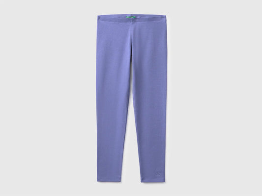 Stretch cotton legging with logo