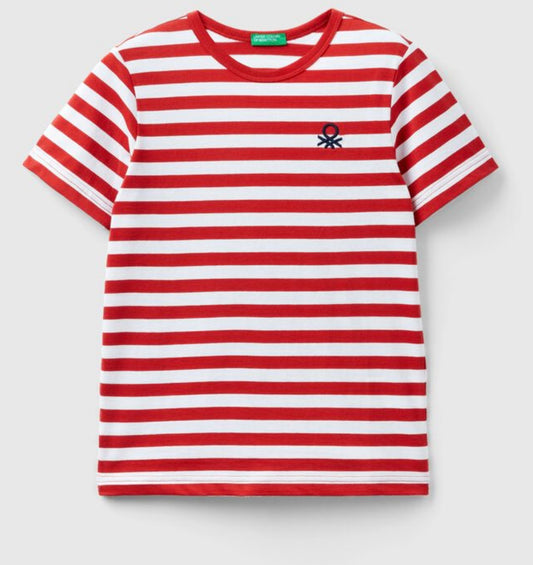 Junior boy 100% cotton striped T-shirt