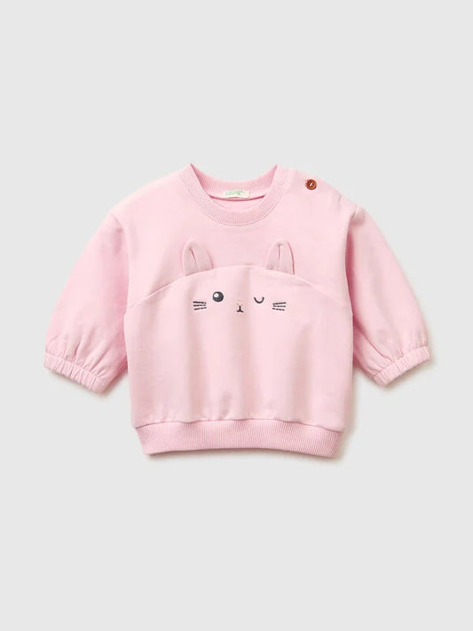 SWEATSHIRT WITH EMBROIDERY AND PATCHES