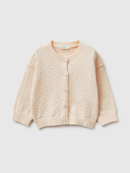 ORGANIC COTTON CREW NECK CARDIGAN