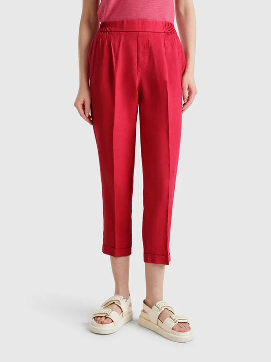Ladies linen classic trousers