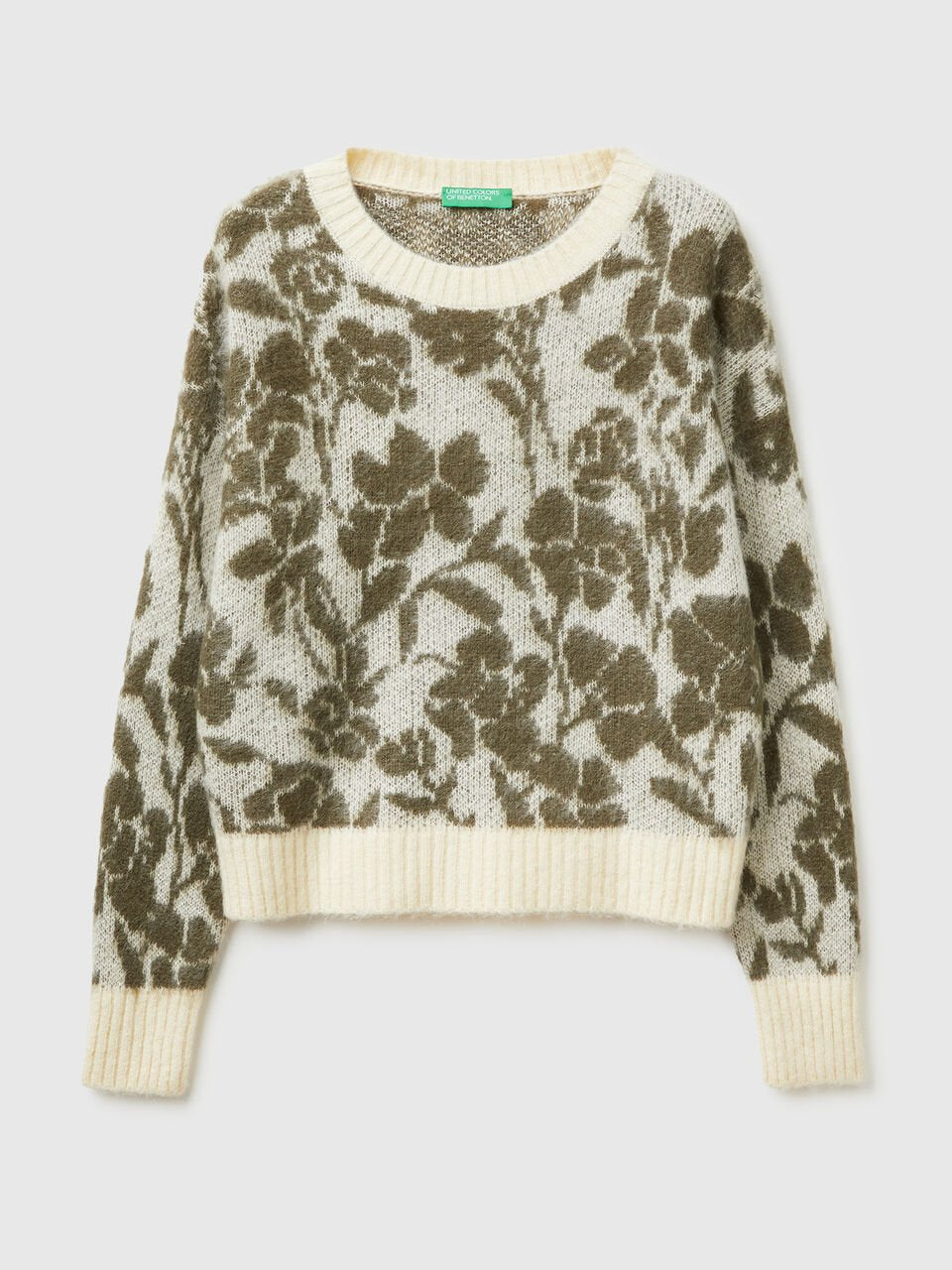 Sweater with Floral Pattern