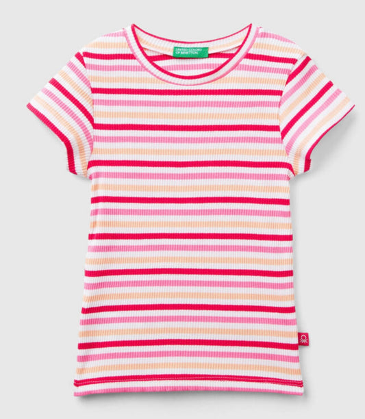 Kid girls striped slim fit T-shirt