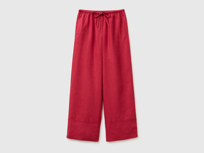 LINEN CUFFED TROUSERS
