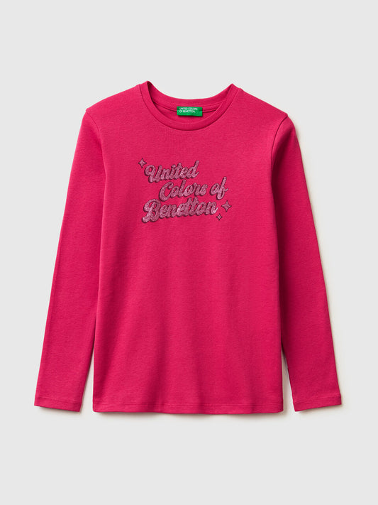 Long sleeve cotton T-shirt