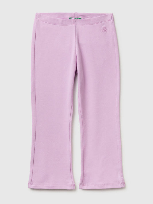 Cotton flared leggings