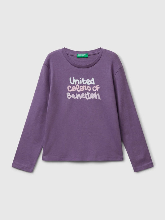 KID GIRL COTTON LONG SLEEVE T-SHIRT