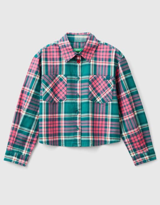 Junior girl checked shirt