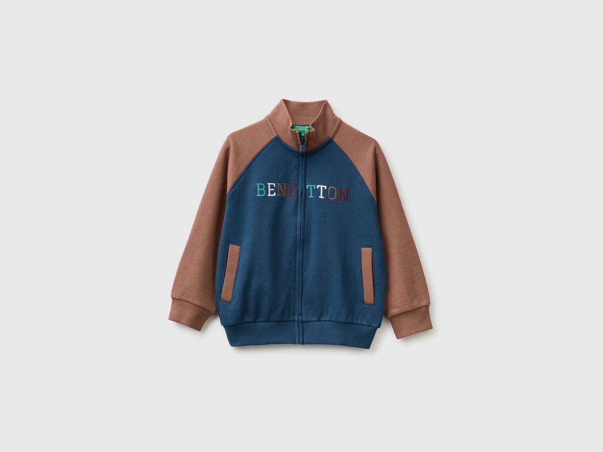 Zip up sweatshirt with logo