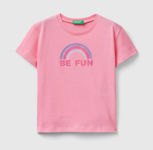 Toddler Girl Pink Rainbow T-Shirt