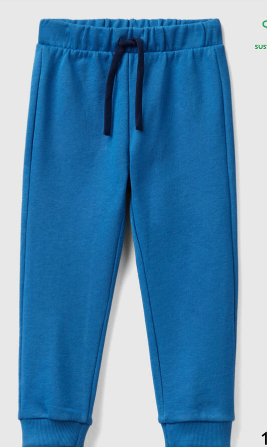 Toddler Boy Blue Joggers with Dark Print