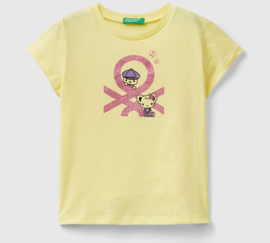 Toddler Girl Yellow Cotton T-Shirt