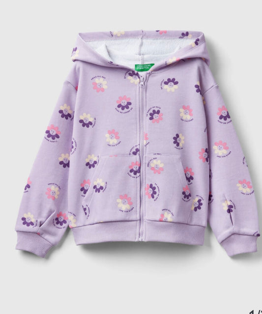 Toddler Girl Purple Floral Sweatshirt