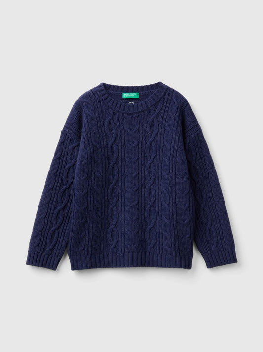 KID BOY EMBOSSED WOOL JUMPER