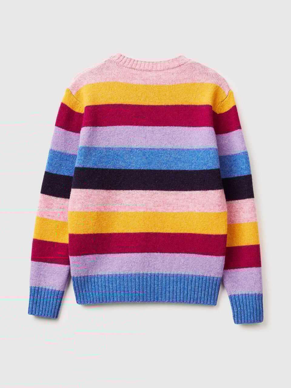 STRIPED SWEATER IN PURE SHETLAND WOOL