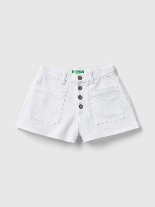 Junior girls white Denim Shorts