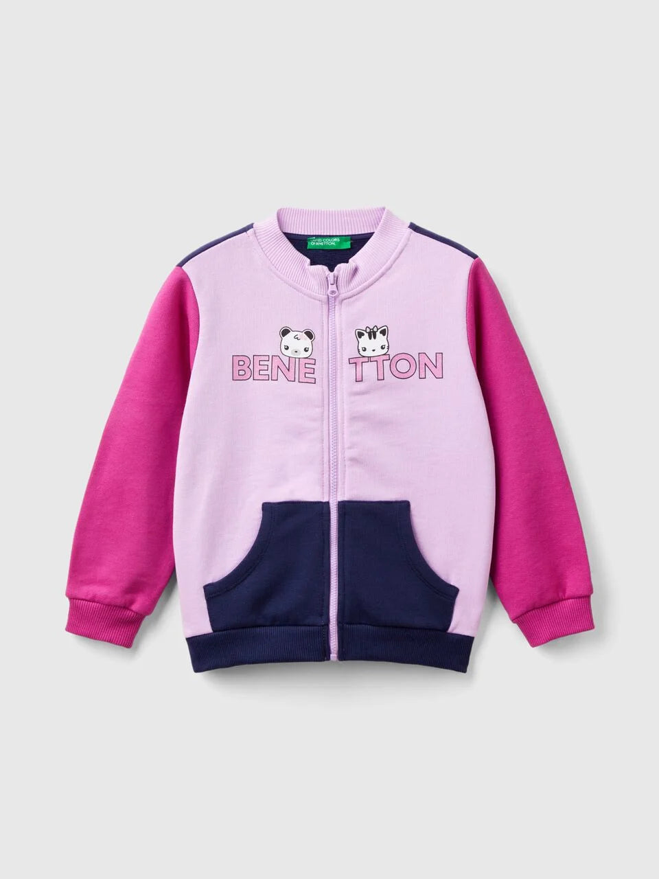 KID GIRL COLOUR BLOCK ZIP JACKET