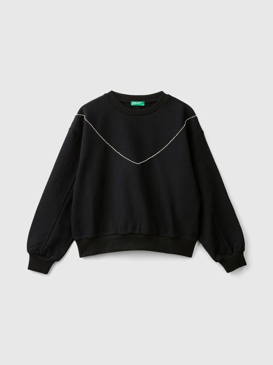 JUNIOR GIRL SWEATSHIRT WITH JEWEL DETAIL