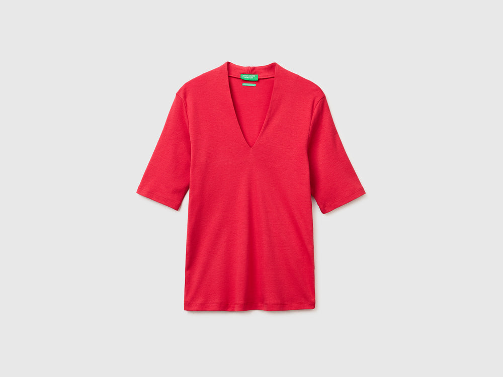 Slim fit t-shirt in long fiber cotton