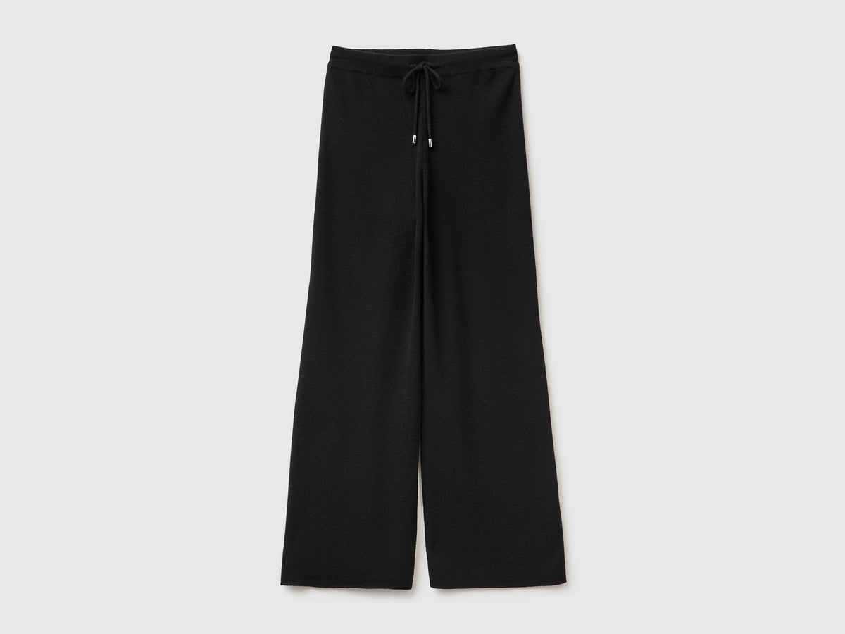 Cashmere blend knitted trousers