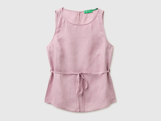 100% linen tank top with strap
