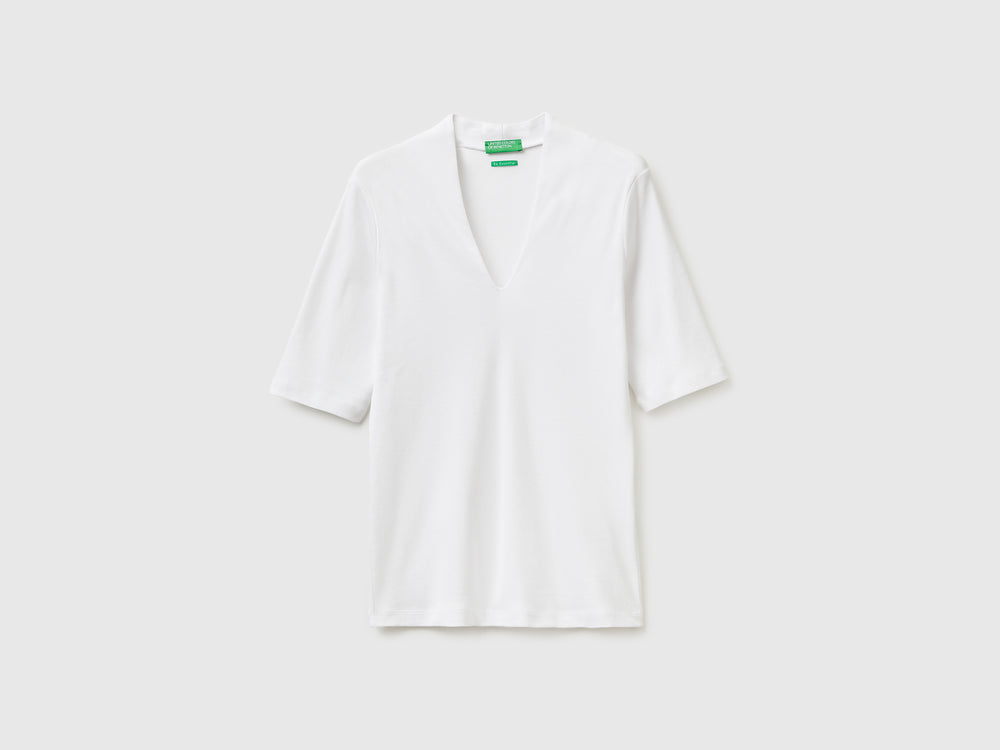 Slim fit t-shirt in long fiber cotton